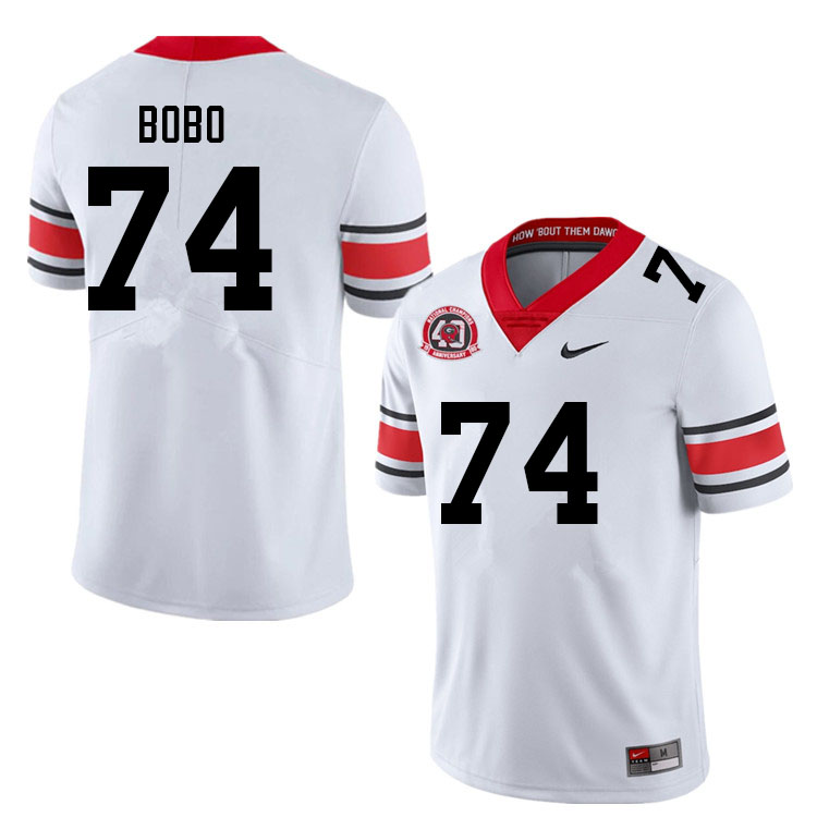 Men #74 Drew Bobo Georgia Bulldogs College Football Jerseys Sale-40th Anniversary